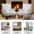 28.5" W Faux Leather Armchair-77636347