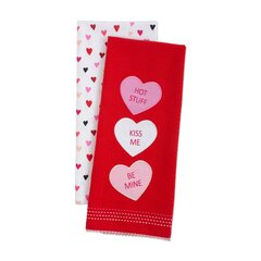 Valentine's Day Kitchen Towels Dish Towels, happy Love Red Heart