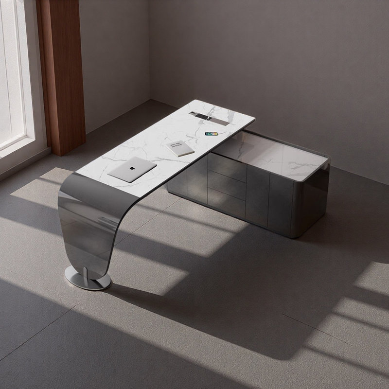 Bureau d'ordinateur Alcantara, H 29,52 po x l 78,74 po x P 27,55 po