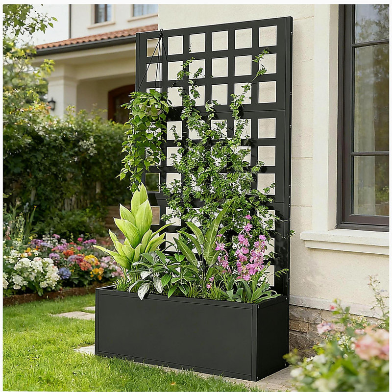 Boîte à fleurs, jardin surélevé, bac à légumes, Noir
