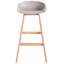 MICCO Counter Stool with Solid Wood Frame