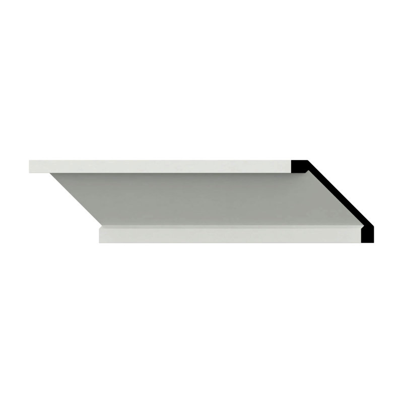 Moulure couronnée Endurathane Darcy, H 6 po x P 6 po x F 8 3/8 po x L 94 1/2 po, apprêtée en usine
