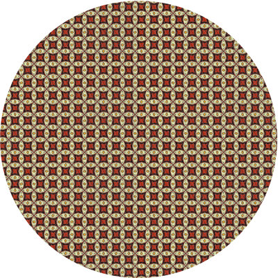 Tapis brun à motif géométrique