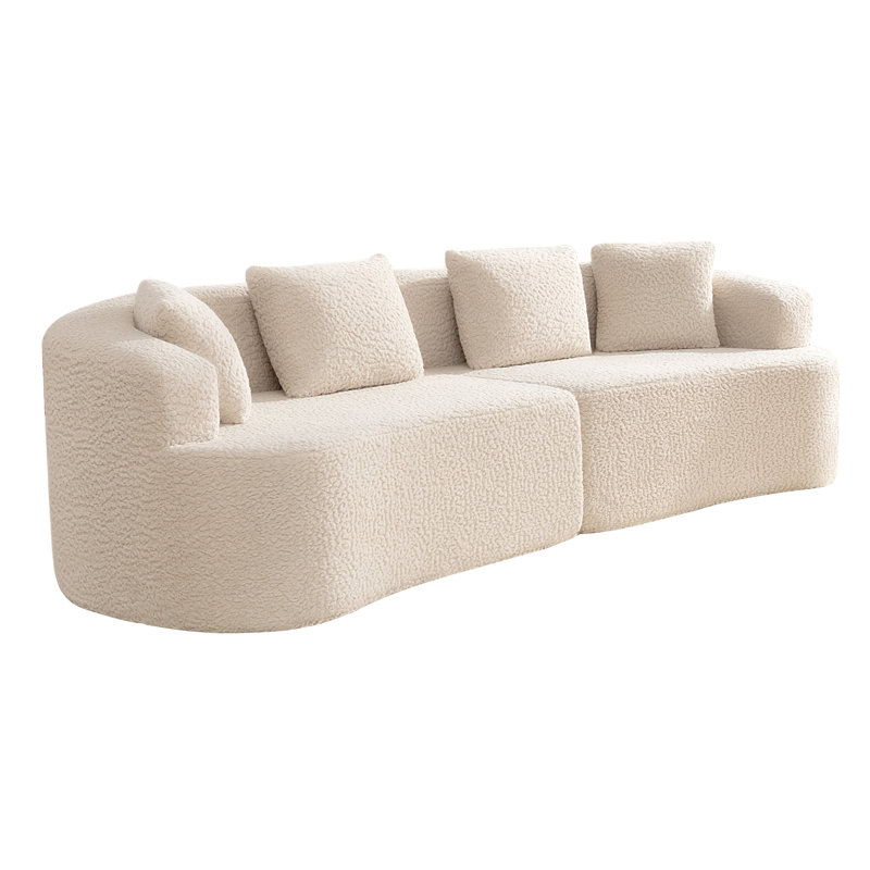 Ensemble de canapé modulaire courbé 3 pièces, Beige
