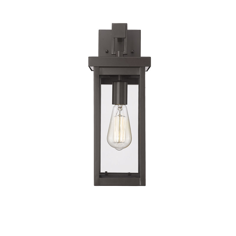 Barkeley Tall Steel Outdoor Wall Sconce, 16" H x 6" W, Powder Coated Bronze