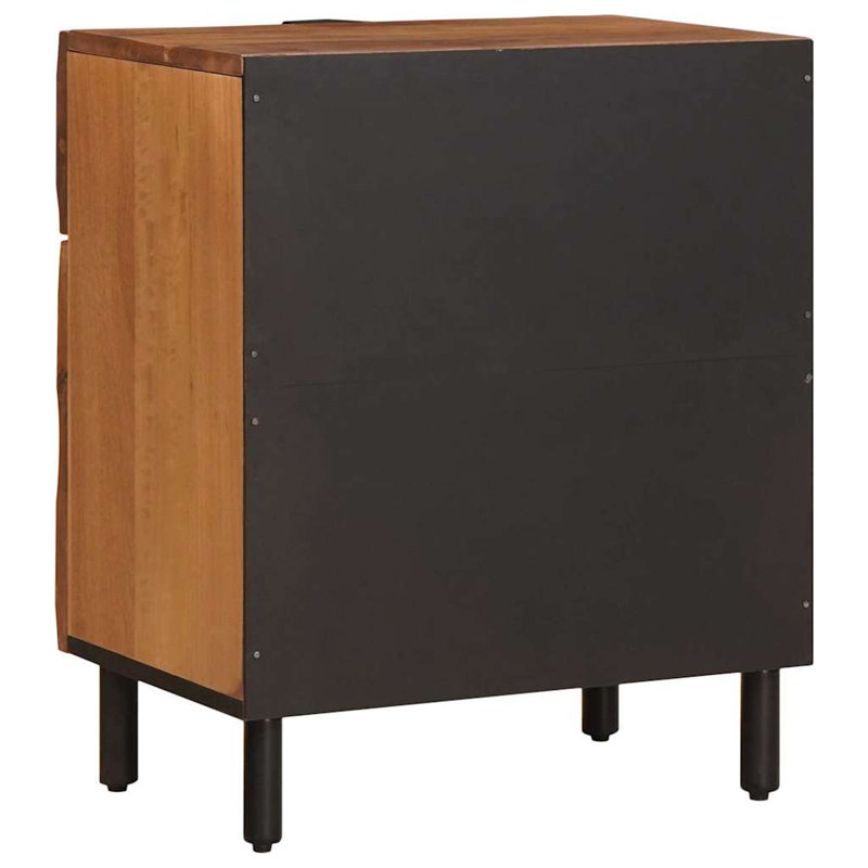 50cm W Solid Wood Bedside Table, Brown