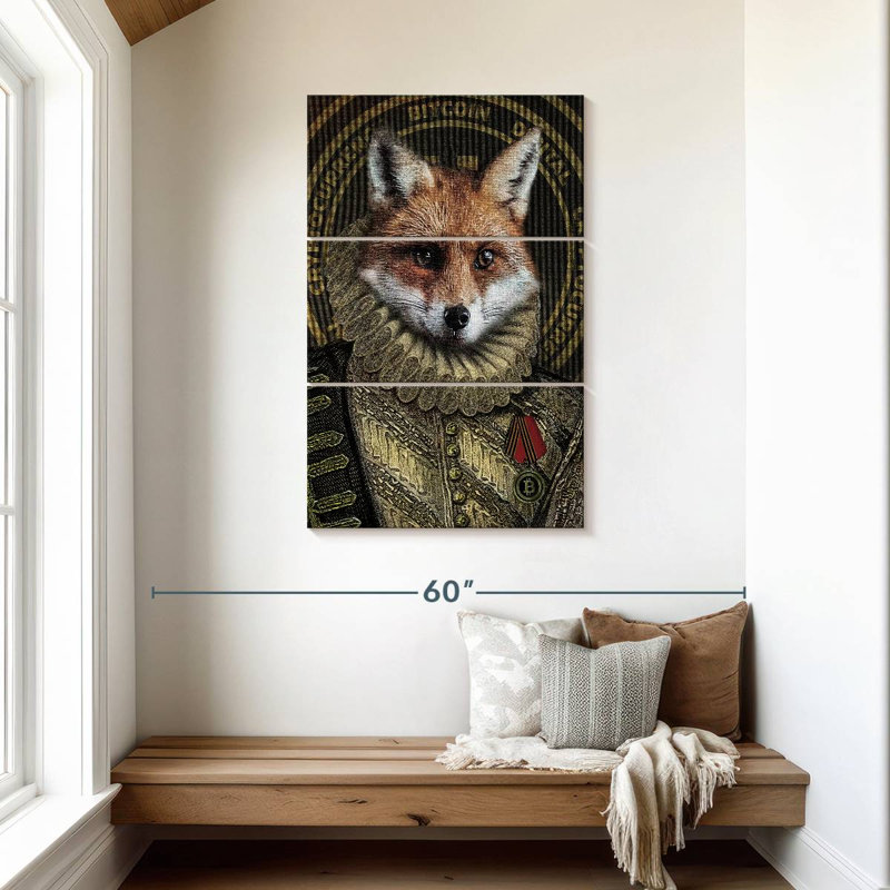 Ketti Funny Bitcoin Fox, 45" H x 28" W