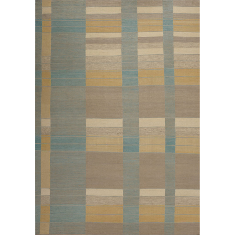 Striped Area Rug in Blue/Beige