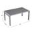 60" Wide Rectangular Patio Dining Table With Rattan Legs-1647967632