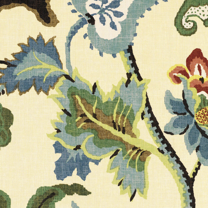 Tissu Khantau Tree, Crème