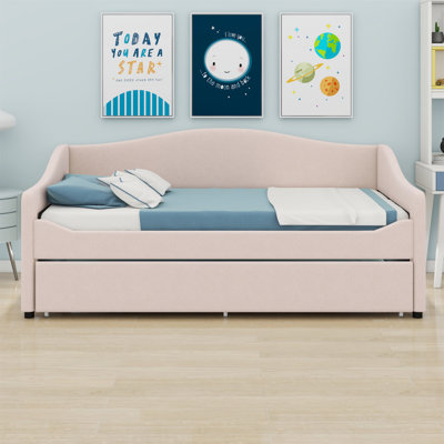 Upholstered Daybed With Light And Trundle