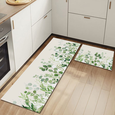 Chanay Floral Water Resistant Anti-Fatigue Non-Skid Kitchen Mat