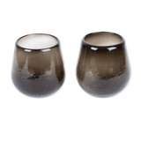 Novica Handmade Delightful Shadows Handblown Stemless Wine Glasses (Pair)