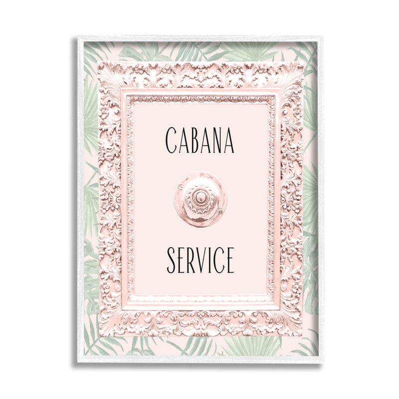 Cabana Service, feuilles tropicales, estampe numérique par Lil 'Rue, H 30 po x l 24 po x P 1,5 po