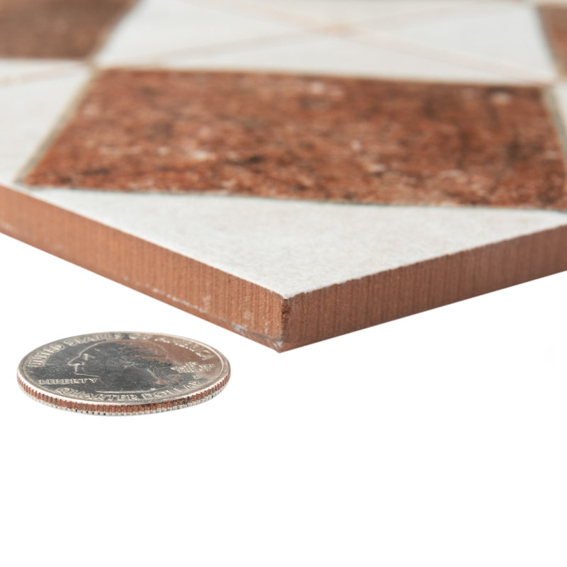 Kings Arles 13 In. X 13 In. Ceramic Floor And Wall Tile, Brown/Beige