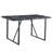 Vesta Modern 55" Rectangular Dining Table, Black Faux Marble Tabletop with Sturdy Metal Sled Base for Kitchen & Dining Room-71806695-74105744