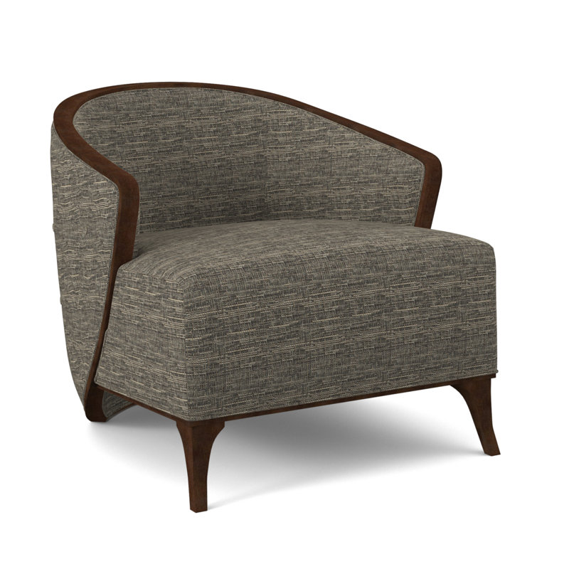 Penegrine Lounge Chair, American Walnut, Elise Flax