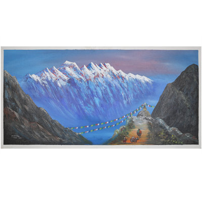 Mont Everest, peinture | Peinture à l'huile sur toile