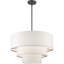 Lustre suspendu 4 lumières en nickel brossé-91957304-91957295-91957296