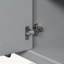 Base de meuble-lavabo sur pied 36 po seulement, armoire en bois massif et panneau de fibres à densité moyenne avec 1 compartiment d'armoire et 6 tiroirs, gris-1874897851