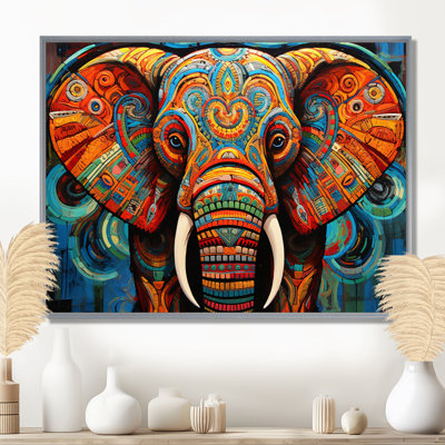 Elephant Tribal Majesty - Elephant Wall Art