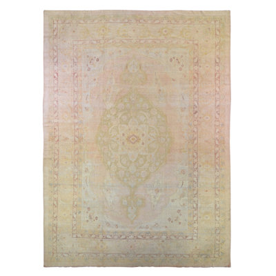 12 pi 1 po x 16 pi 9 po surdimensionné Agra antique en bon état, couleurs douces et même porter un tapis oriental en laine pure noué à la main Sh66505