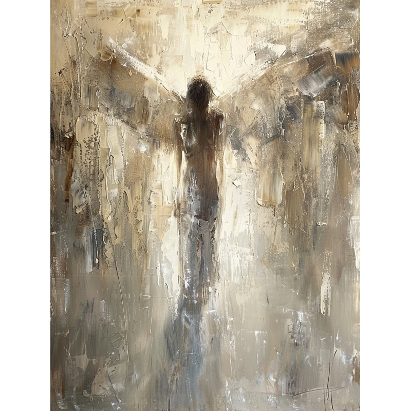 «Golden Benediction», art mural sur toile tendue, L 30 po x H 40 po x P 1,5 po
