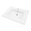 Lavabo de meuble-lavabo rectangulaire blanc 30,2 "x 18,5", une pièce, faible absorption d'eau, tache, surface de robinet lisse, résistance aux acides, utilisation dans la salle de bain