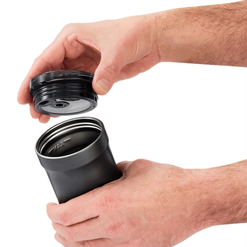 AdHoc Stainless Steel Coffee Mug, Dark Grey