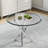 36" Round Glass Dining Table Set For 4,Modern Tempered Glass Tabletop With 4 PU Chairs For Kitchen Dining Room-1251241832-1251241826