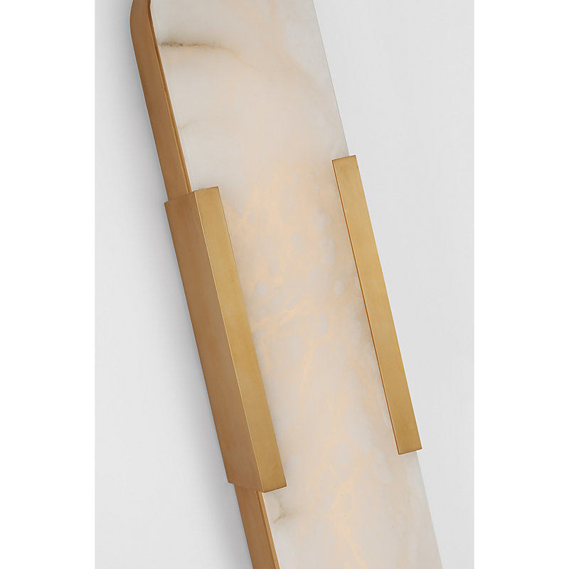 Kelly Wearstler Melange Elongated Sconce, Antique-Burnished Brass, 20"