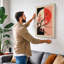 Moonlit Cherry Blossom Japandi - Wrapped Canvas-798242299-798242254