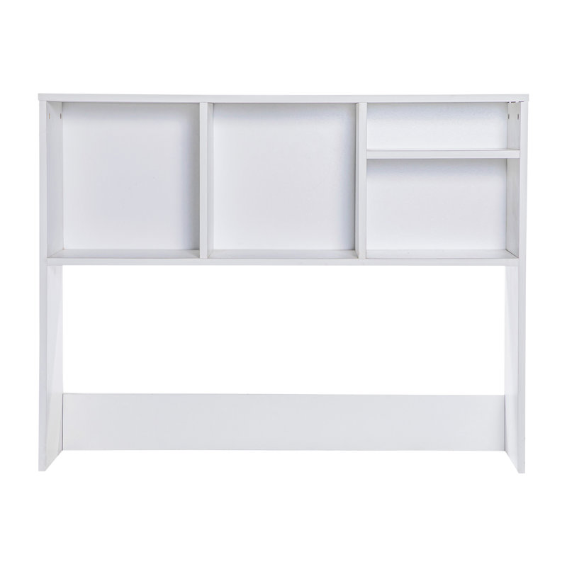 Nahliyah Space-Saving Desktop Bookshelf Storage Organizer with Assorted Cubbies, White