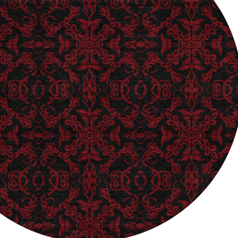 Tapis rond noir 8 po