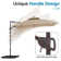 10 Ft Square Patio Cantilever Umbrella with Rotation
