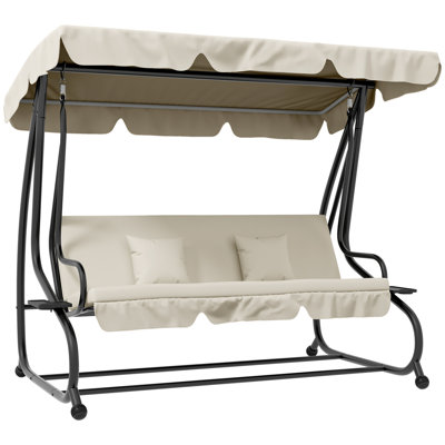 3 Person Porch Swing with Canopy
