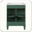 Meuble-lavabo simple avec portes d'armoire de salle de bain en céramique intégrée-587052916