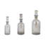 Ensemble de 3 bouteilles en verre Callum gris 13/14/16 po Orren Ellis, gris, verre, transparent, cylindre