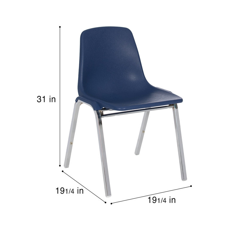 Chaise empilable Willa, paquet de 2, Bleu