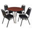 Plateau de table Kee, 4 chaises empilables-1063081023-1063692257-1063692256