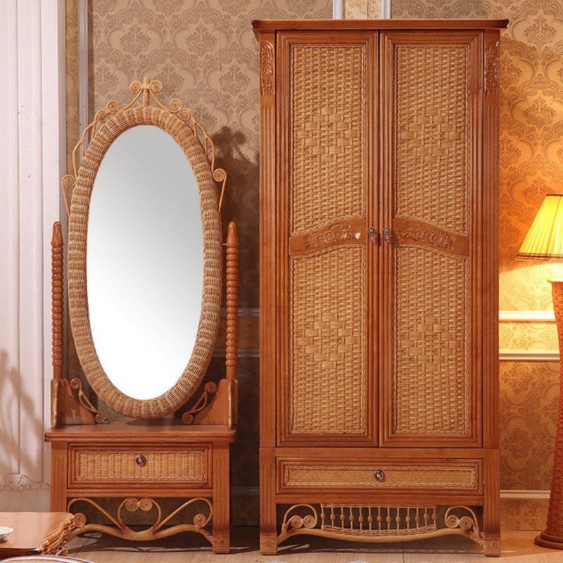 Simple Rattan Wardrobe