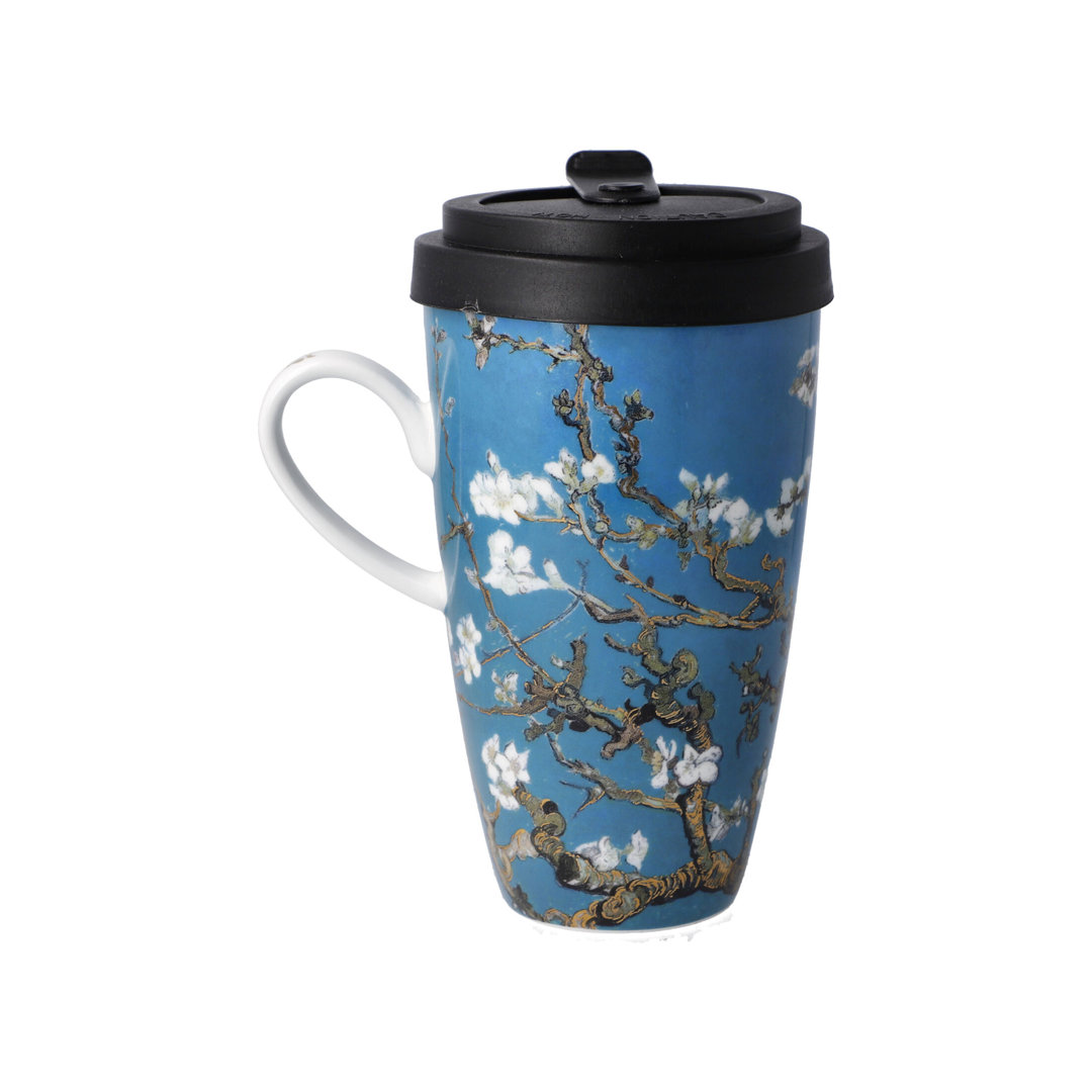 Mug To Go Vincent Van Gogh - Mandelbaum Blau Kaffeebecher