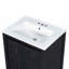 Petit ensemble de meuble-lavabo de style rétro 24 po avec lavabo en céramique, 2 portes à fermeture en douceur