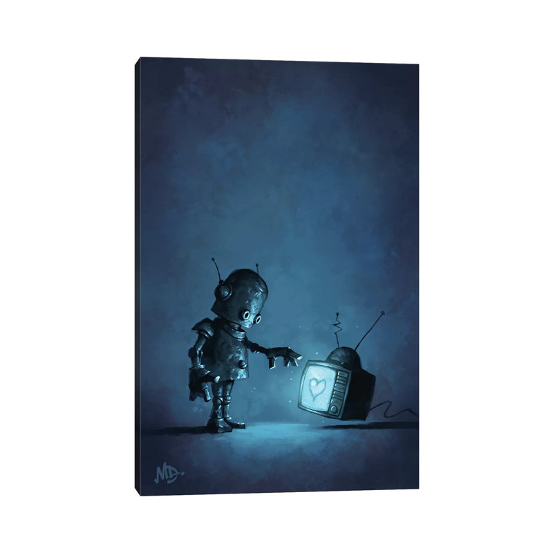«Contact» par Matt Dixon - impression d'art graphique, H 12 po x l 8 po x P 0,75 po, Toile tendue