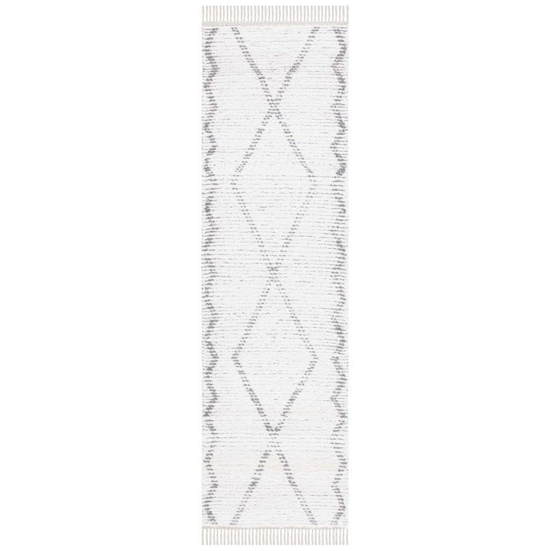 Anahy Hand Woven Cotton Geometric Rug, Runner 2'3" x 8'