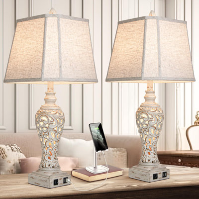 Lisinski Wood USB Table Lamp