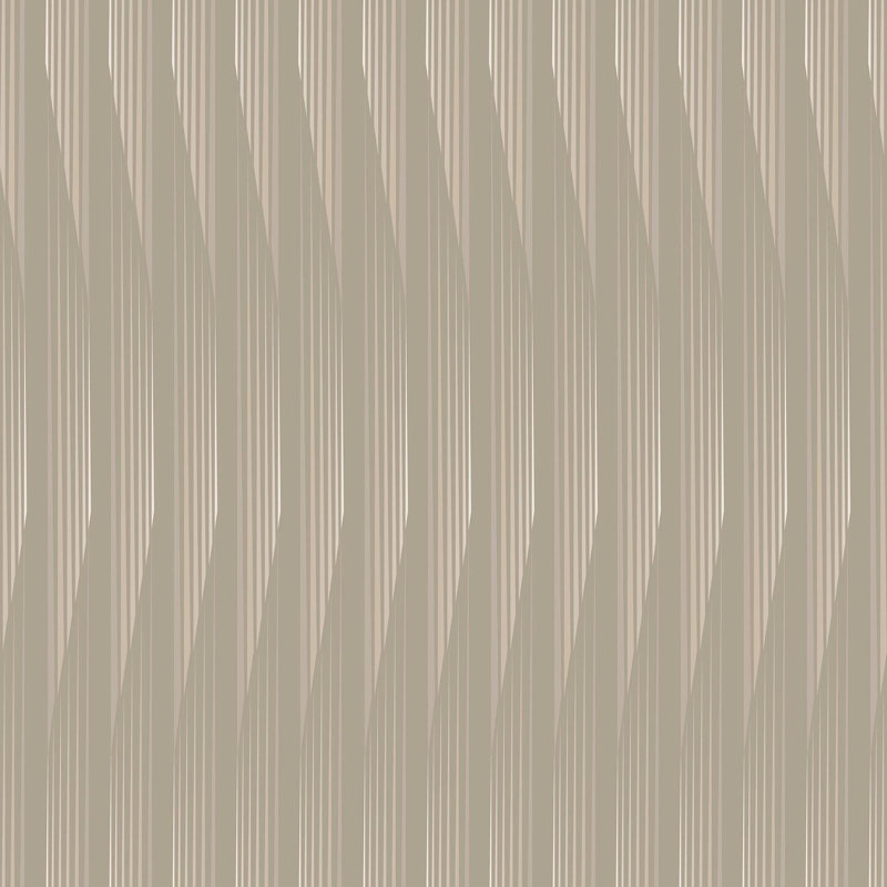 Kairos - Wallpaper by Sabrina Yvonne, Taupe, Faux Grasscloth