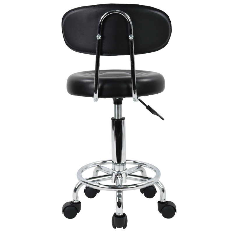 Height Adjustable Swivel Lab Stool with Low Backrest for Drafting
