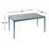 Limetta Rectangular Composite Top Dining Table With Umbrella Hole