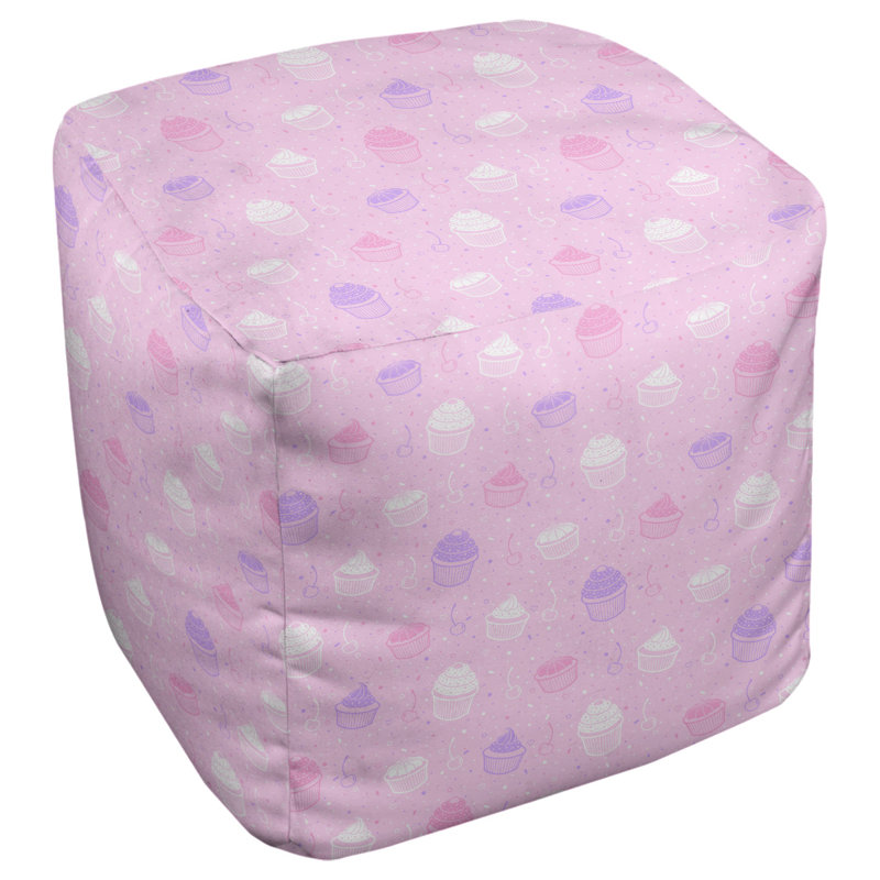 Repose-pieds à cubes petits gâteaux Avicia, H 14,5 po x L 87 po x P 13 po, Rose / mauve
